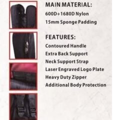 KLASİK GİTAR KILIFI, SCALE 4/4, SİYAH+ RENK, 600D