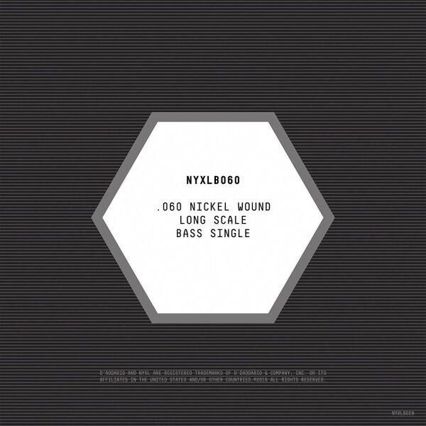 DADDARIO NYXLB060 BASS TEK TEL, NYXL SERİSİ, NİKEL SARIM, 0.060