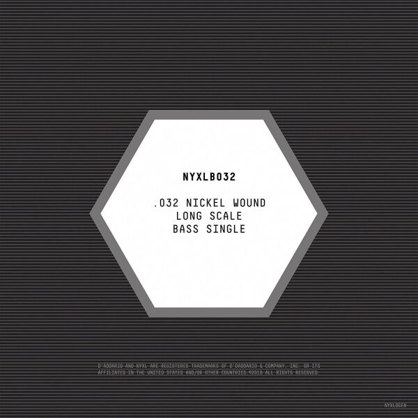 DADDARIO NYXLB032 BASS TEK TEL, NYXL SERİSİ, NİKEL SARIM, 0.032