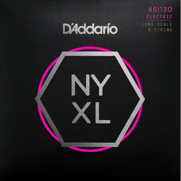DADDARIO NYXL45130 BASS GİTAR TEL SETİ, NYXL SERİSİ, LONG SCALE, 5 TELLİ