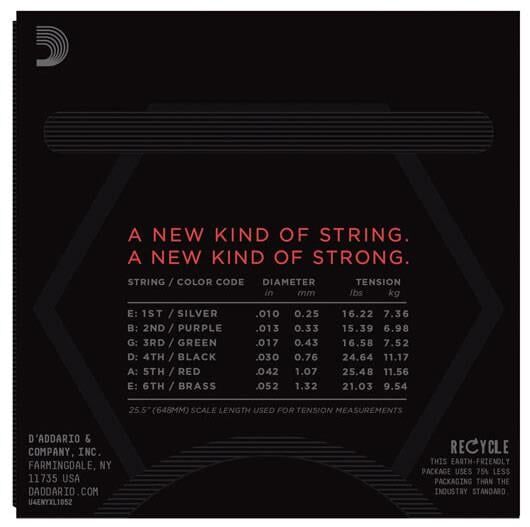 DADDARIO NYXL1052 ELEKTRO GİTAR TEL SETİ, 10-52, LIGHT TOP/HEAVY BOTTOM