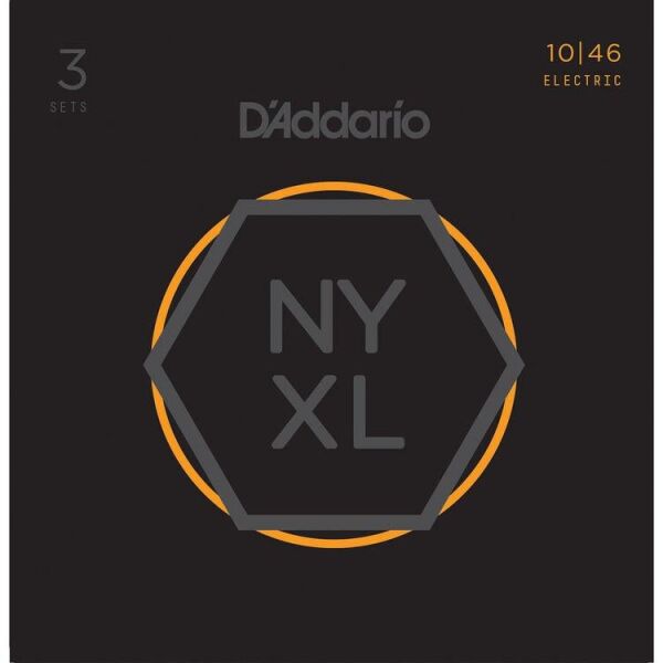 DADDARIO NYXL1046-3P ELEKTRO GİTAR TEL SETİ, 3 LÜ PAKET,  REGULAR LIGHT