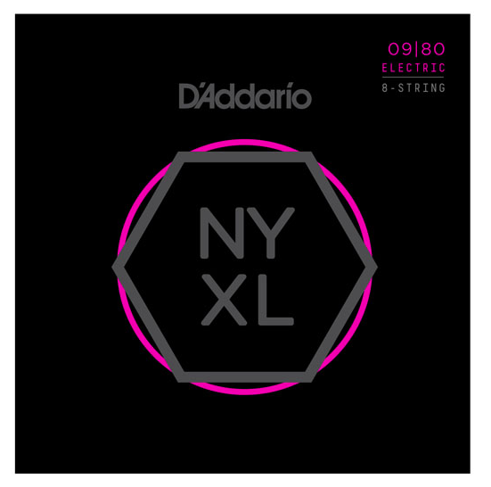 DADDARIO NYXL0980 ELEKTRO GİTAR TEL SETİ, 09-80, 8 TELLİ, SUPER LIGHT