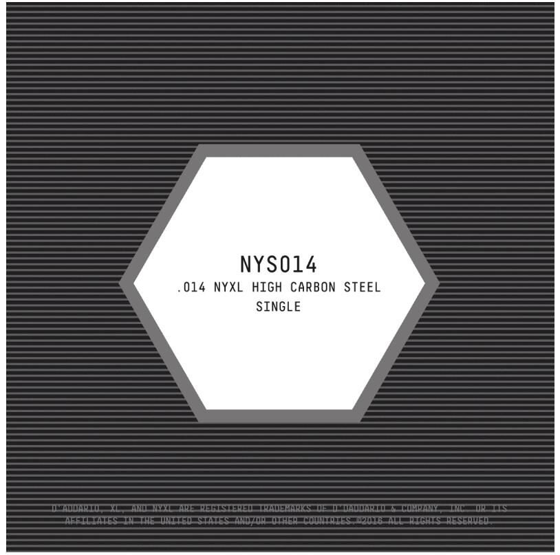 DADDARIO NYS014 ELEKTRO VE AKUSTİK TEK TEL, B-(Sİ), YÜKSEK KARBONLU ÇELİK