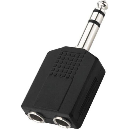 Jack Dönüştürücü - 6.3mm 1x2 Jak Çoğaltıcı
