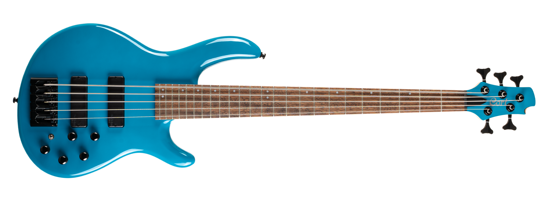 CORT C5 DELUXE CBL BASS GİTAR, 5 TELLİ, ŞEKER MAVİSİ