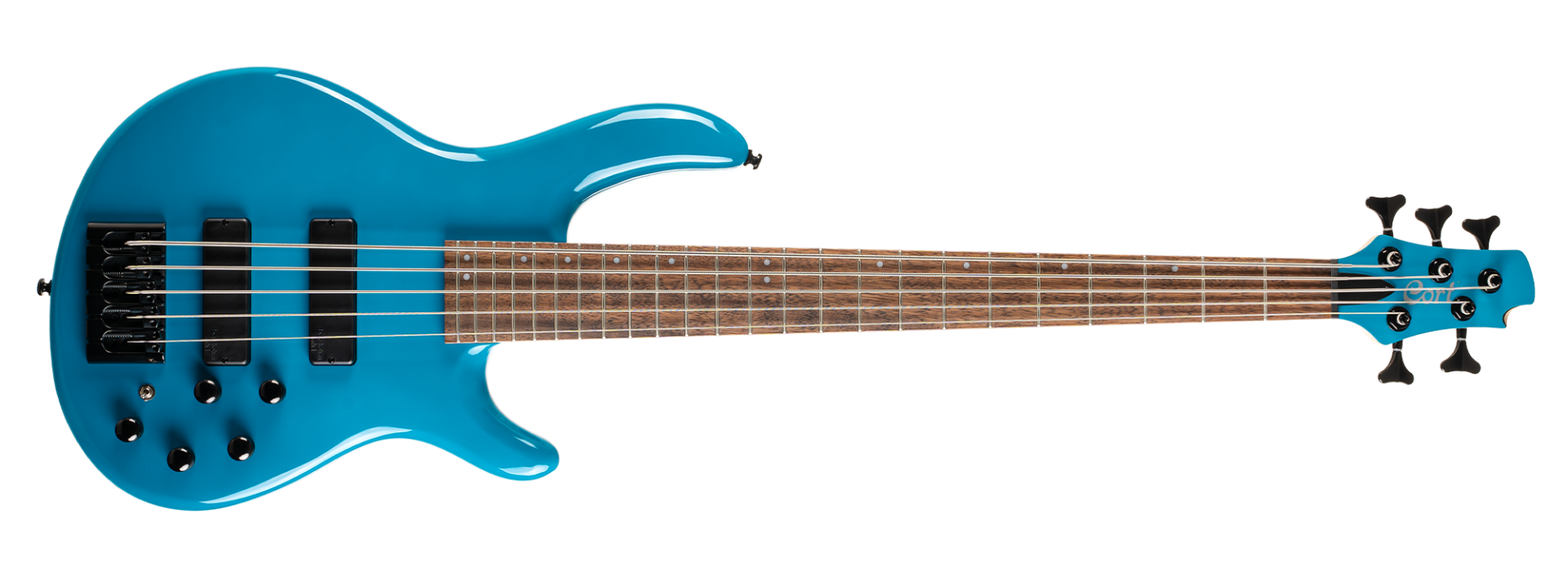 CORT C5 DELUXE CBL BASS GİTAR, 5 TELLİ, ŞEKER MAVİSİ