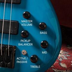 CORT C5 DELUXE BK BASS GİTAR, 5 TELLİ, SİYAH