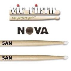VICFIRTH N5AN BAGET NOVA 5A NYLON TIP, HICKORY, 16''x0.565''