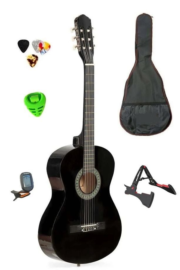 KLASİK GİTAR SETİ 4/4 - Kılıf+Stand+Akord Aleti+Pena)