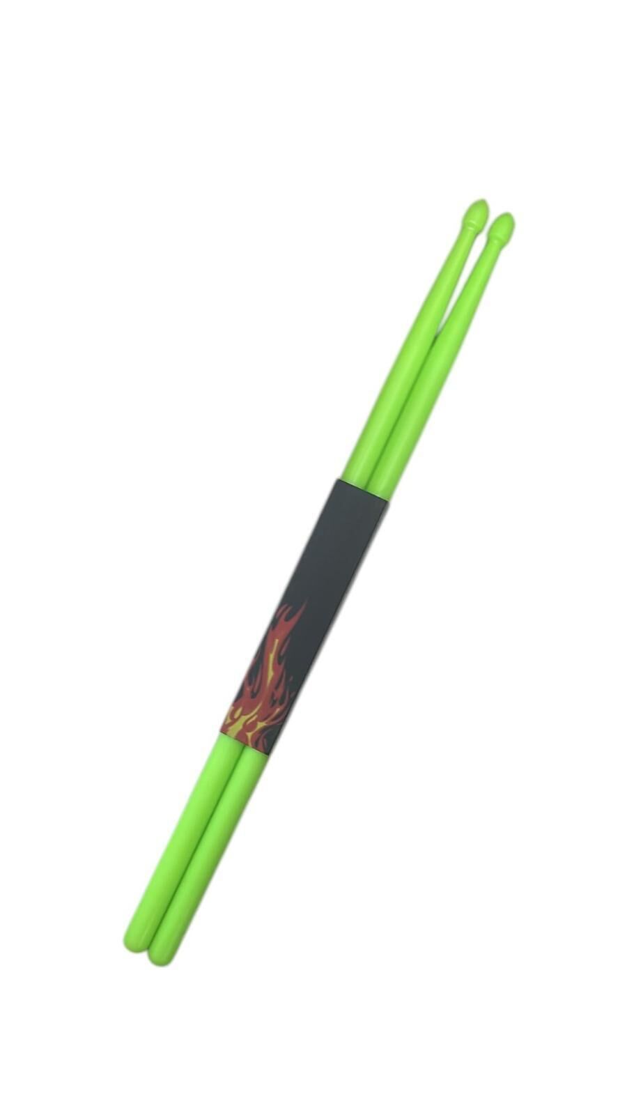 Plastik Kırılmaz Bateri ve Trampet Bageti 5a Model Yeşil Renk- Çift