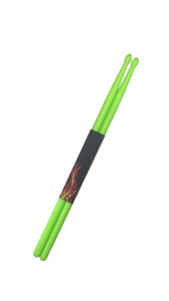 Plastik Kırılmaz Bateri ve Trampet Bageti 5a Model Yeşil Renk- Çift