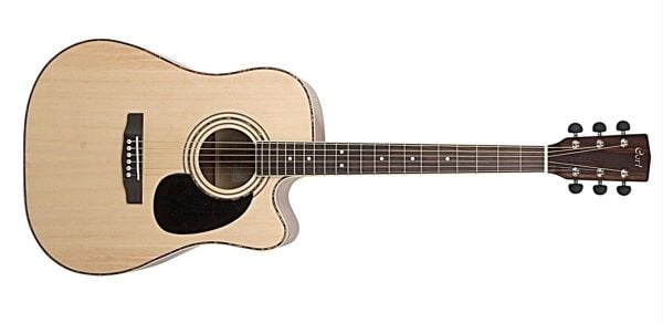 CORT AD880CENSW ELEKTRO AKUSTİK GİTAR, ÇANTALI, NATUREL SATİN, LADİN KAPAK