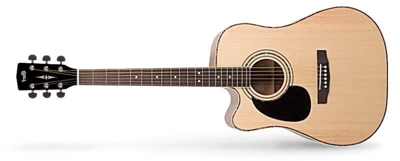 CORT AD880CELHNS ELEKTRO AKUSTİK GİTAR SOLAK, NATUREL SATİN, LADİN KAPAK