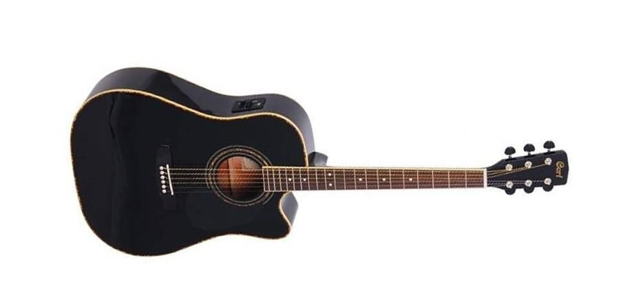 CORT AD880CEBK ELEKTRO AKUSTİK GİTAR, SİYAH, LADİN KAPAK