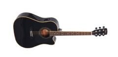 CORT AD880CEBK ELEKTRO AKUSTİK GİTAR, SİYAH, LADİN KAPAK