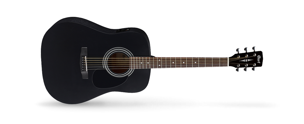 CORT AD810E-BKS ELEKTRO AKUSTİK GİTAR, SİYAH SATİN, LADİN KAPAK