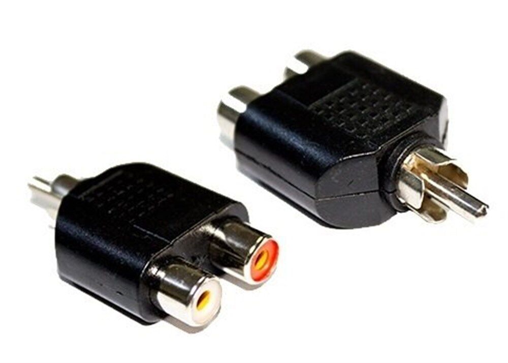 Jack Dönüştürücü - 2 Dişi RCA 1 Erkek RCA 3.5 mm Jack