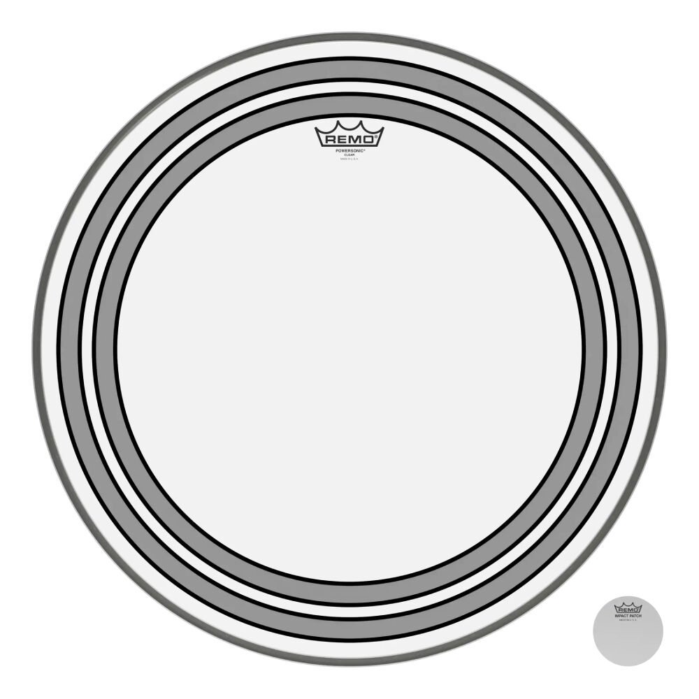 REMO PW-1322-00- Powersonic® Şeffaf 22'' Bas Davul Derisi