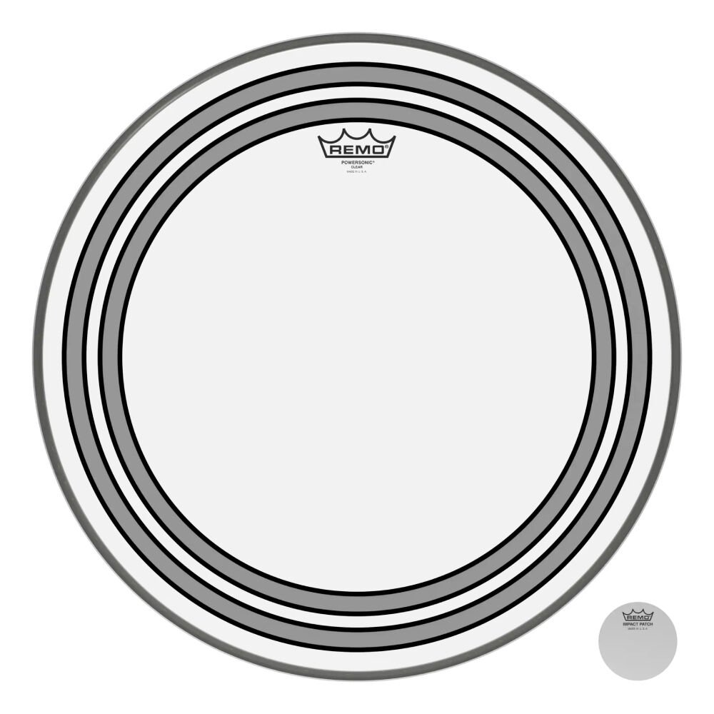 REMO PW-1320-00- Powersonic® Şeffaf 20'' Bas Davul Derisi