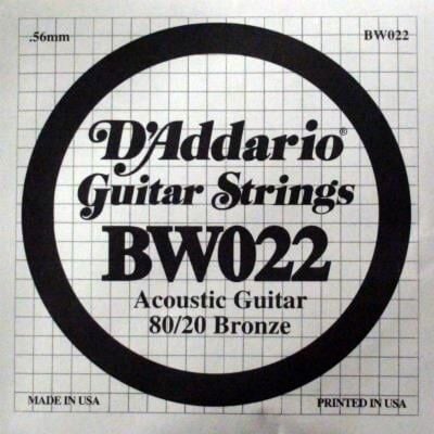 DADDARIO BW022 AKUSTİK TEK TEL, 80/20 BRONZE WOUND, 022, G-(SOL)