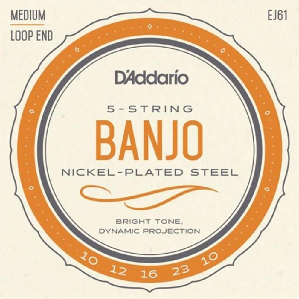 DADDARIO EJ61 BANJO TEL SETİ, NICKEL WOUND, 10-23, MEDIUM