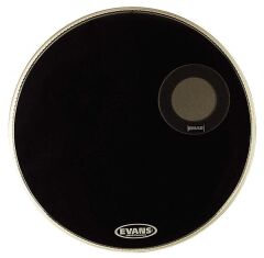 EVANS BD24REMAD 24'' DERİ RESONANT KİCK SİYAH ÖN SÜNGERLİ