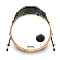EVANS BD22RSW 22'' DERİ RESONAT SMOOTH KİCK BEYAZ ÖN DELİKLİ TEK KAT