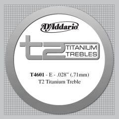 DADDARIO T4601 KLASİK TEK TEL, T2 SERİSİ, TITANIUM TREBLES, E-(Mİ), (0,71MM), HARD