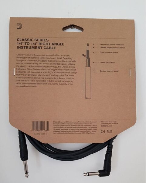 GİTAR KABLO 10 İNCH CABLE RİGHT ANGLE