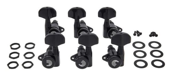 PLANETWAVES PWAT332L AKUSTİK GİTAR KULAĞI, 3+3, SİYAH