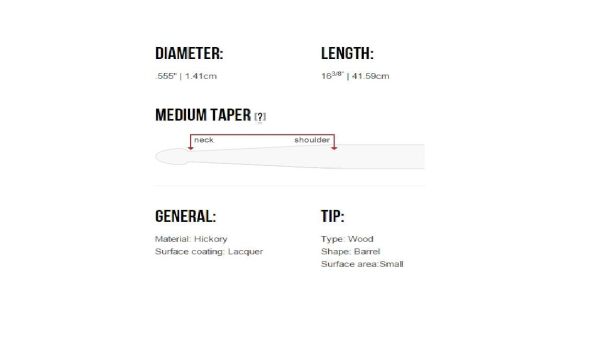 VICFIRTH SZ BAGET SIGNATURE ZORO, HICKORY, 0.555''x16