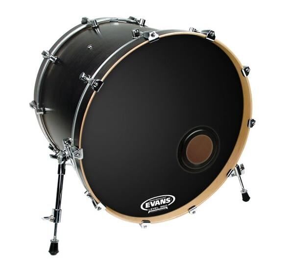 EVANS BD20REMAD 20'' DERİ RESONANT KİCK SİYAH ÖN SÜNGERLİ DELİKLİ TEK KAT