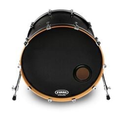 EVANS BD20REMAD 20'' DERİ RESONANT KİCK SİYAH ÖN SÜNGERLİ DELİKLİ TEK KAT