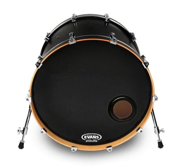 EVANS BD20REMAD 20'' DERİ RESONANT KİCK SİYAH ÖN SÜNGERLİ DELİKLİ TEK KAT