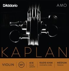 DADDARIO KA310 4/4M KEMAN TEL SETİ, KAPLAN AMO, MEDIUM