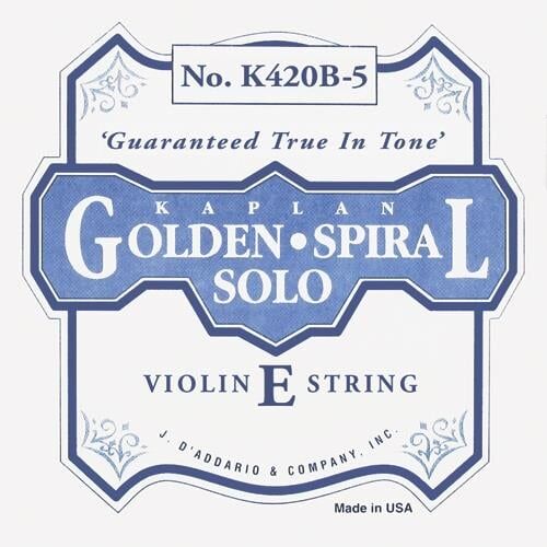 DADDARIO K420B5 KEMAN TEK TELİ, KAPLAN, GOLDEN SPIRAL SOLO, E-(Mİ), HEAVY
