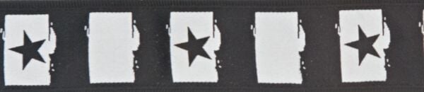 PLANETWAVES 50C01 GİTAR ASKISI, DOKUMA, YILDIZ-SİYAH BEYAZ ROCK STAR