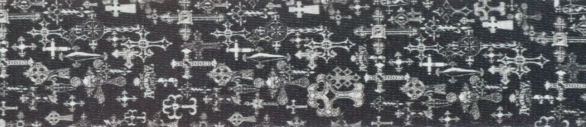 PLANETWAVES 50AL02 GİTAR ASKISI, 50MM, ALCHEMY STR-GOTHIC CROSS