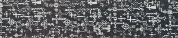 PLANETWAVES 50AL02 GİTAR ASKISI, 50MM, ALCHEMY STR-GOTHIC CROSS