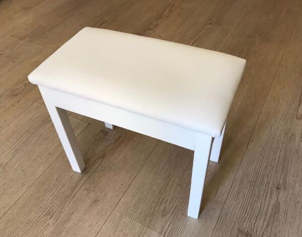 CREMONIA PTCWH 50 CM PİYANO TABURESİ, BEYAZ, SANDIKLI