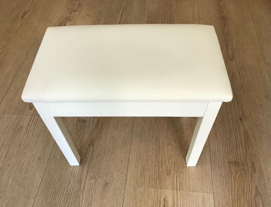 CREMONIA PTCWH 50 CM PİYANO TABURESİ, BEYAZ, SANDIKLI