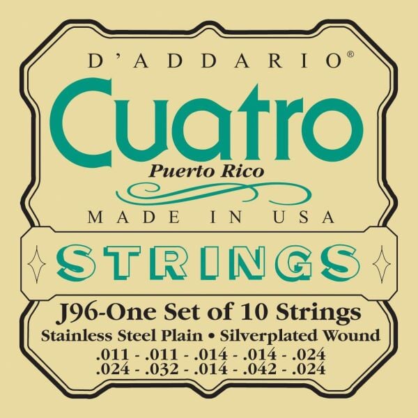 DADDARIO J96 PUERTO RICO CUATROSU İSİMLİ ENSTRÜMAN İÇİN 10'LU TAKIM