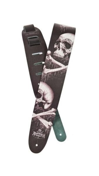 PLANETWAVES 25LAL01 GİTAR ASKISI, 2.5 ALCHEMY LTH-BLKBLOOD SKULL