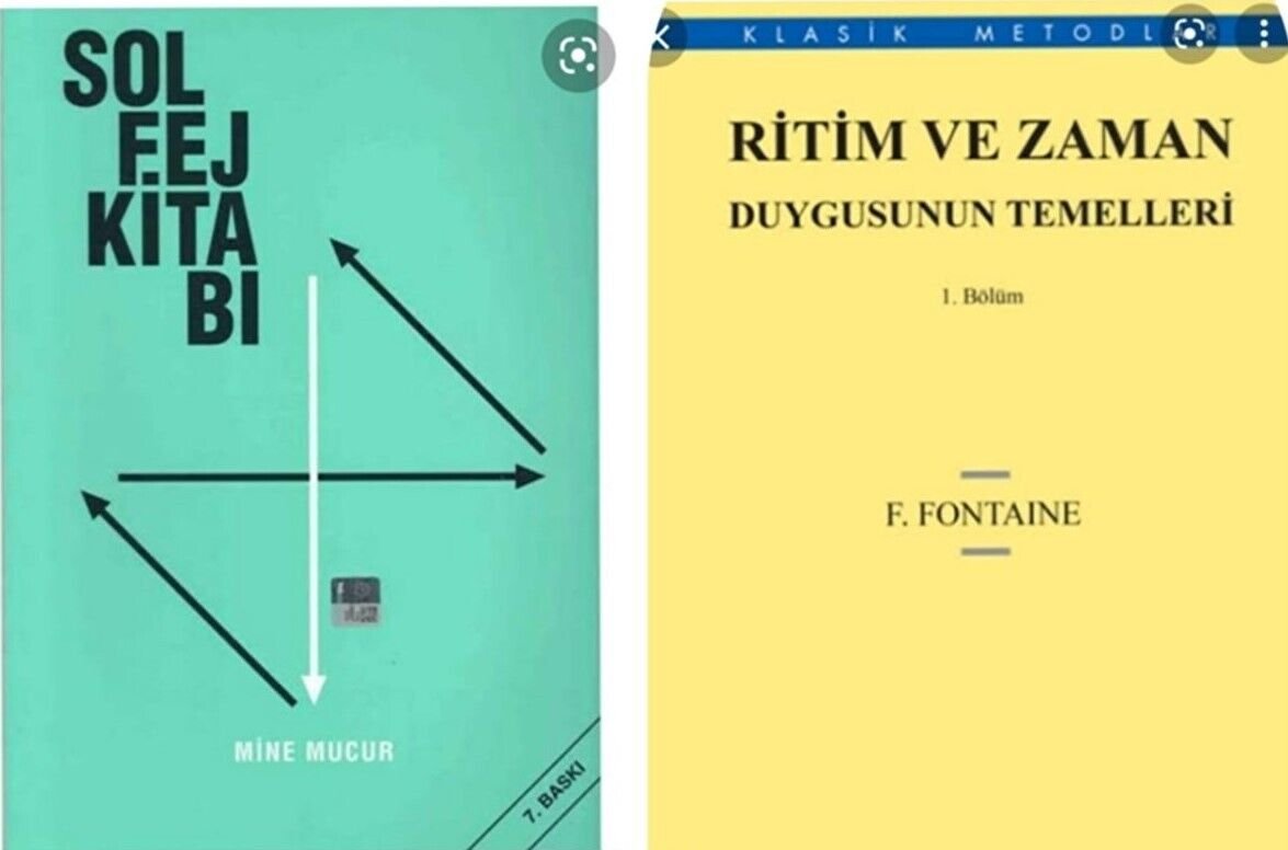 Mine Mucur Solfej Kitabı & Fontaine Ritim ve Zaman Duygusunun Temelleri (2 Kitap Set)