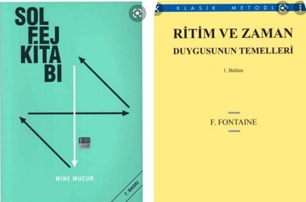 Mine Mucur Solfej Kitabı & Fontaine Ritim ve Zaman Duygusunun Temelleri (2 Kitap Set)