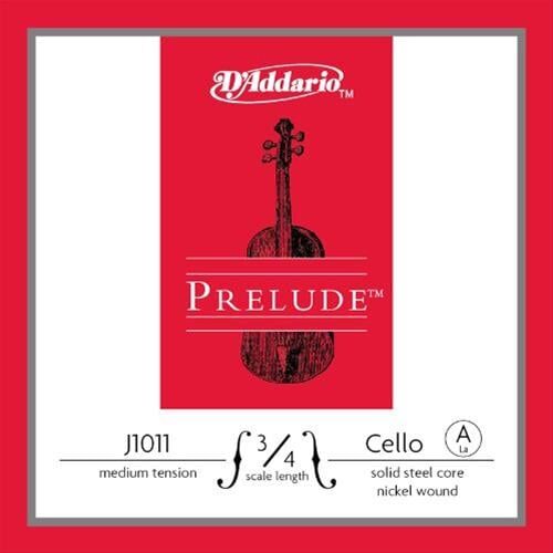 DADDARIO J1011 CELLO TEK TEL, PRELUDE, A-(LA), 3/4, MEDIUM