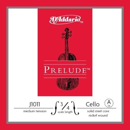 DADDARIO J1011 CELLO TEK TEL, PRELUDE, A-(LA), 3/4, MEDIUM