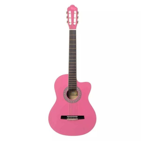 PEMBE KLASİK GİTAR KESİK KASA 4/4 KILIF PENA