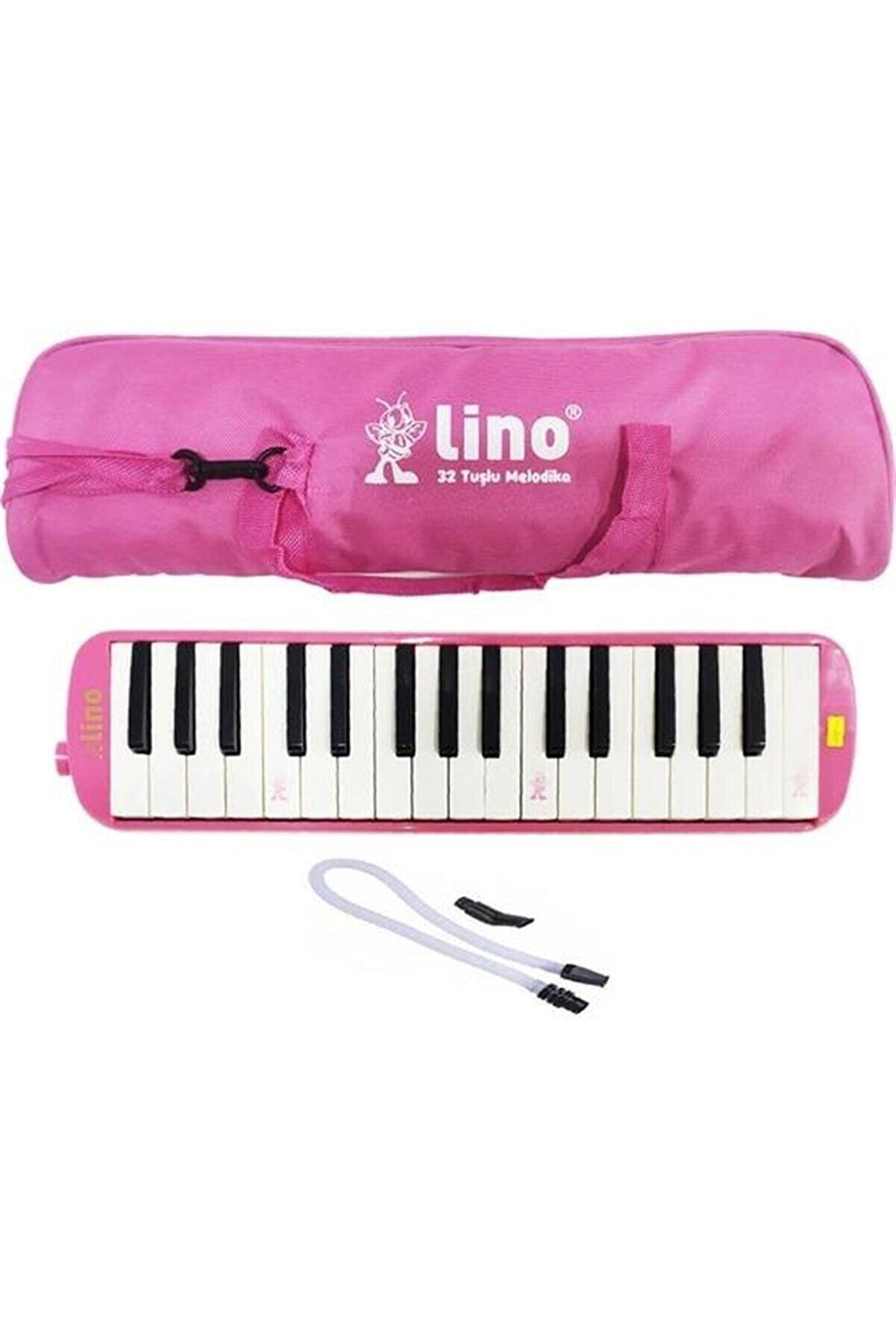 Lino 32 Tuşlu Melodika Bez Çantalı Pembe Renk